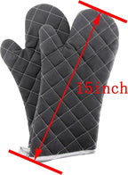Oven Mitts Flame Retardant Mitts Heat Resistant to 425 °F 15 Inch Kitchen Mitt - Image 2