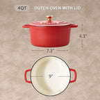CAROTE Enameled Cast Iron Dutch Oven Pot - Image 2