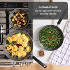 T-Fal Ultimate Hard Anodized Ceramic Nonstick 8 Piece Cookware Set, Oven Safe - Image 7