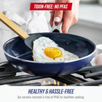 Blue Diamond 20 Piece Nonstick Cookware Set, Diamond Ceramic Pots & Pans - Image 3