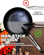Anaeat Non-Stick Silicone Locking Tong Set of 3 - Image 3