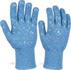 Grill Armor Oven Gloves with Fingers – Extra Long Cuff, 932°F Heat, Fire & Cut by GrillArmorGloves