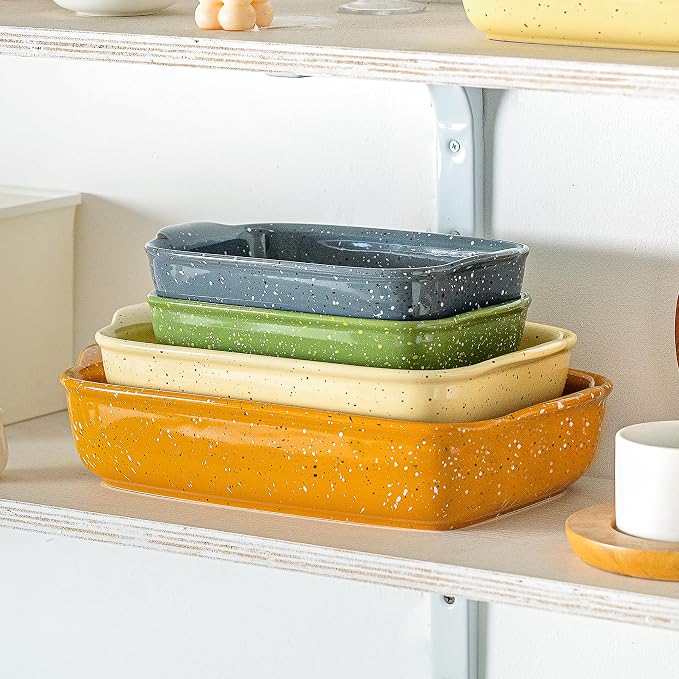 Ceramic Baking Dish Set of 3, Casserole - Image 7