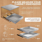 Seinloes 4Pack Expandable Pull Out Cabinet Organizer 21" Deep - Image 4