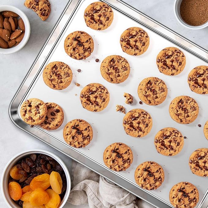 Homikit 2 Pack Baking Sheet, 16x12 Inches Stainless Steel Cookie Sheets - Image 4