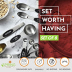 Spring Chef Stainless Steel Magnetic Measuring Spoons Set - Image 4