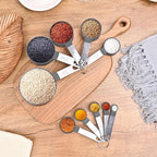 Measuring Cups and Spoons Set of 10 Pieces, Nesting Measure Cups Spoons - Image 6