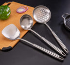 Wok spatula and ladle, Skimmer Ladle Tool Set, Chinese Wok Utensil Set - Image 3