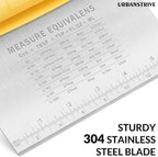 Urbanstrive Bench Scraper for Baking, Stainless Steel Dough Cutter and Scraper - Image 5