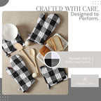 Oven Mitt & Pot Holder Buffalo Plaid Check 100% Cotton Heat Resistant Oven - Image 2