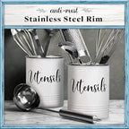Home Acre Designs Vintage Farmhouse Utensil Holder - Image 6