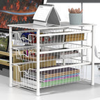 Simple Houseware Stackable 3 Tier Sliding Basket Organizer Drawer - Image 5