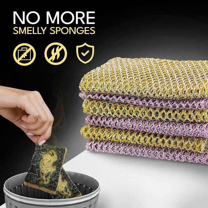The Crown Choice Heavy Duty Non-Scratch Dish Scrubbers - Image 9