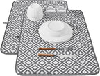 Subekyu 2 Pack Dish Drying Mat, 24*18 inch Ultra Absorbent Microfiber Dishes by SUBEKYU