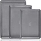 HONGBAKE 3 Pack Nonstick Ceramic Baking Sheet Pan Set by HONGBAKE