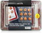 New Star Foodservice 1028751 Commercial-Grade Bun Pan/Baking Sheet, Baking Mat by NewStarFoodservice
