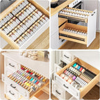 MUDEELA Clear Spice Drawer Organizer, 4 Tier- 2 Set Spice Rack - Image 9