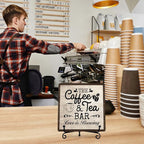 Coffee Bar Sign, Love is Brewing Farmhouse Tabletop Decor, Coffee and Tea Lover - Image 6