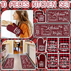 Fourluoo 10 Pcs Farmhouse Kitchen Decor and Accessories Set 4 Kitchen Towels 2 - Image 2