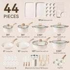 CAROTE 44pcs Pots and Pan Set Nonstick, Cookware Sets, Cooking Set Non Stick - Image 2