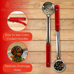 2 Ounce Slotted Stainless Steel Portion Control Ladle Spoon - Image 2