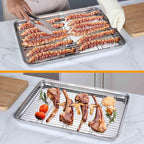 Homikit Baking Sheet with Rack, Big Bacon Baking Tray with Cooling Rack - Image 5