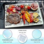 6Pack Sublimation Glass Cutting Board Blanks, Textured Tempered Glass Chopping - Image 3