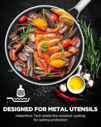 Nonstick Sauce Pan with Lid, Non-Toxic Tri-Ply Hybrid Ceramic Saucepan - Image 6