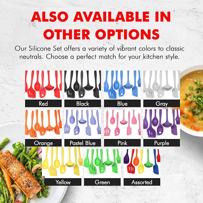 Chef Craft - Premium Silicone Kitchen Tools and Utensils Set, Non-Scratch - Image 7