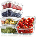 NutriChef 10-Piece Superior Glass Food Storage Containers Set, Stackable by NutriChef%E2%84%A2Kitchen