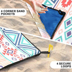HIHOHO Beach Blanket Waterproof Sandproof Extra Large Beach Mat 79" X - Image 3