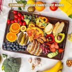 AZRHOM Walnut Wood Cutting Board, 18x12in Large Wooden Chopping Boards - Image 2