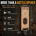Magnetic Bottle Openers with Catcher, Wall Mounted Wooden Beer Bottle Opener - Image 7