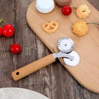 Oruola Pastry Cutter for Baking, Double Fluted Pastry Cutter Wheel, - Image 5