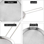 2 Pack Fine Mesh Strainers, Mini Stainless Steel Strainer - Image 3