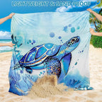 WIWIGO Beach Blanket Waterproof Sandproof Beach Mat 79" X 83"/10'x9'for 2-8 - Image 4