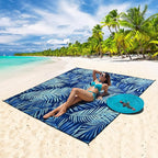 WIWIGO Beach Blanket Waterproof Sandproof Beach Mat 79" X 83"/10'x9'for 2-8 - Image 5