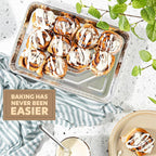 PLASTICPRO Aluminum Pans 20 Pack Disposable Cookie Sheets 9'' x 13'' Baking - Image 2