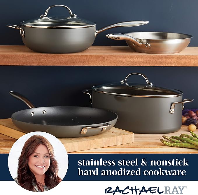 Rachael Ray 80089 Professional Hard Anodized Nonstick Frying/Fry Pan/Skillet - Image 5