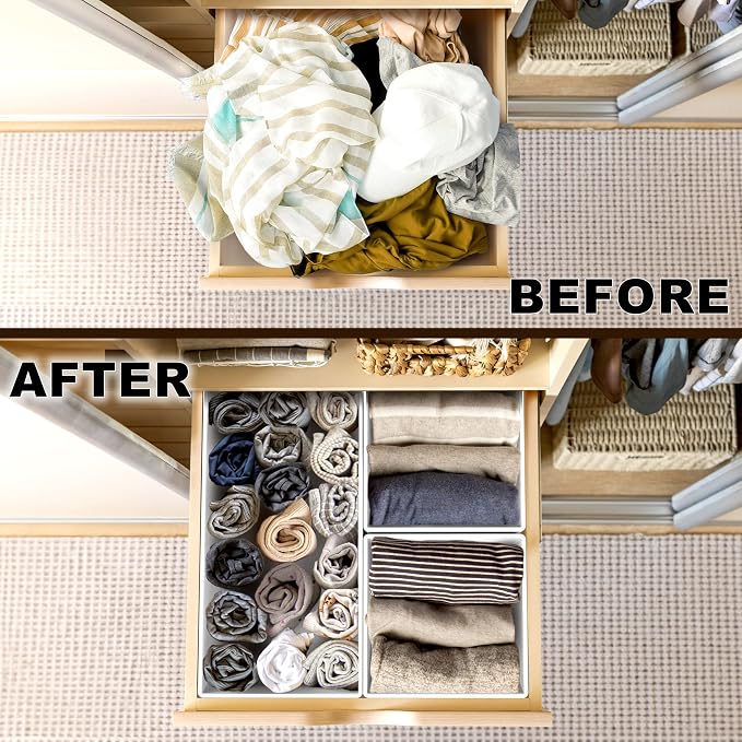Simple Houseware Foldable Drawer Organizer - Image 3