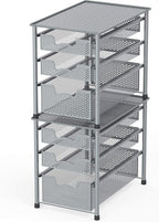 Simple Houseware Stackable 3 Tier Sliding Basket Organizer Drawer - Image 4