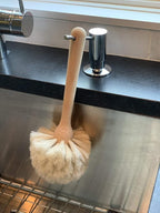 Fox Run Kitchen Brush, Natural Horsehair Fiber Dish and Glass Brush - Image 4