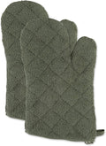 DII Basic Terry Collection 100% Cotton Quilted, Oven Mitt, 2 Piece by DII