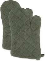 DII Basic Terry Collection 100% Cotton Quilted, Oven Mitt, 2 Piece by DII