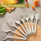 LIANYU 8Pcs Kitchen Utensils Set, Silicone Cooking Utensils Spatula Set - Image 4