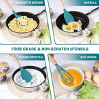 Herogo 8 Pcs Non-Stick Silicone Kitchen Utensils Set, Heat-Resistant Food-Grade - Image 4