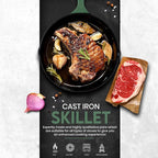 Utopia Kitchen Cast iron Skillets 3 Piece Set, Chefs Pan, Pre Seasoned Cast - Image 5