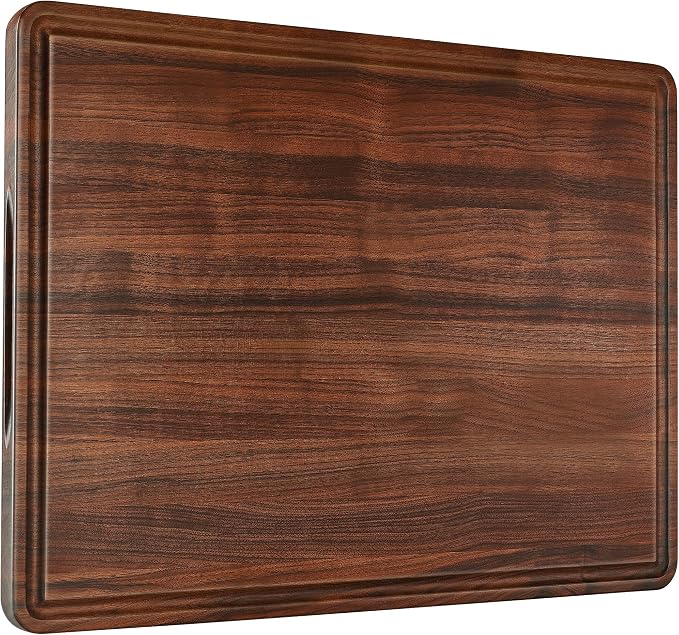 AZRHOM XXL Large Walnut Wood Cutting Board by AzrHom