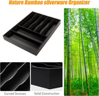 Bellsal Bamboo Silverware Drawer Organizer, Utensil Kitchen Drawer Organizer - Image 5