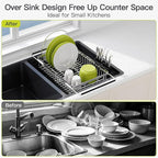 Expandable Stainless Steel Dish Drying Rack Over The Sink - Image 2
